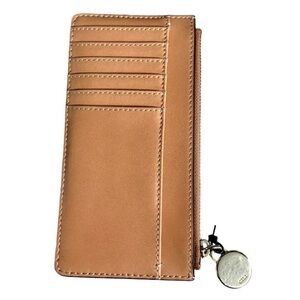 🌺NEW‼️GILI LEATHER ZIPPERED ID CREDIT CARD HOLDER CASH COIN CHANGE WALLET NWOT